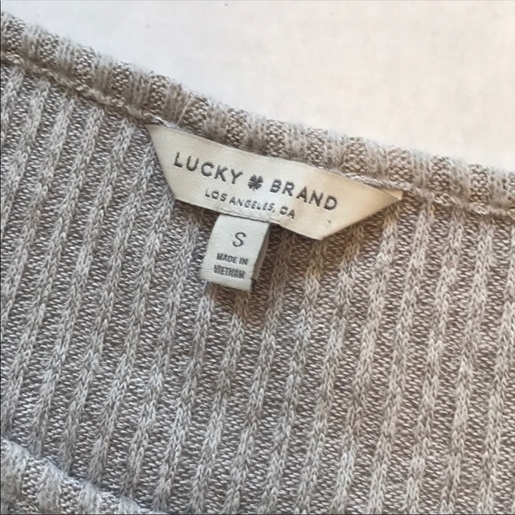 LUCKY BRAND Ribbed Ruffle Sweater Top - Picture 3 of 8